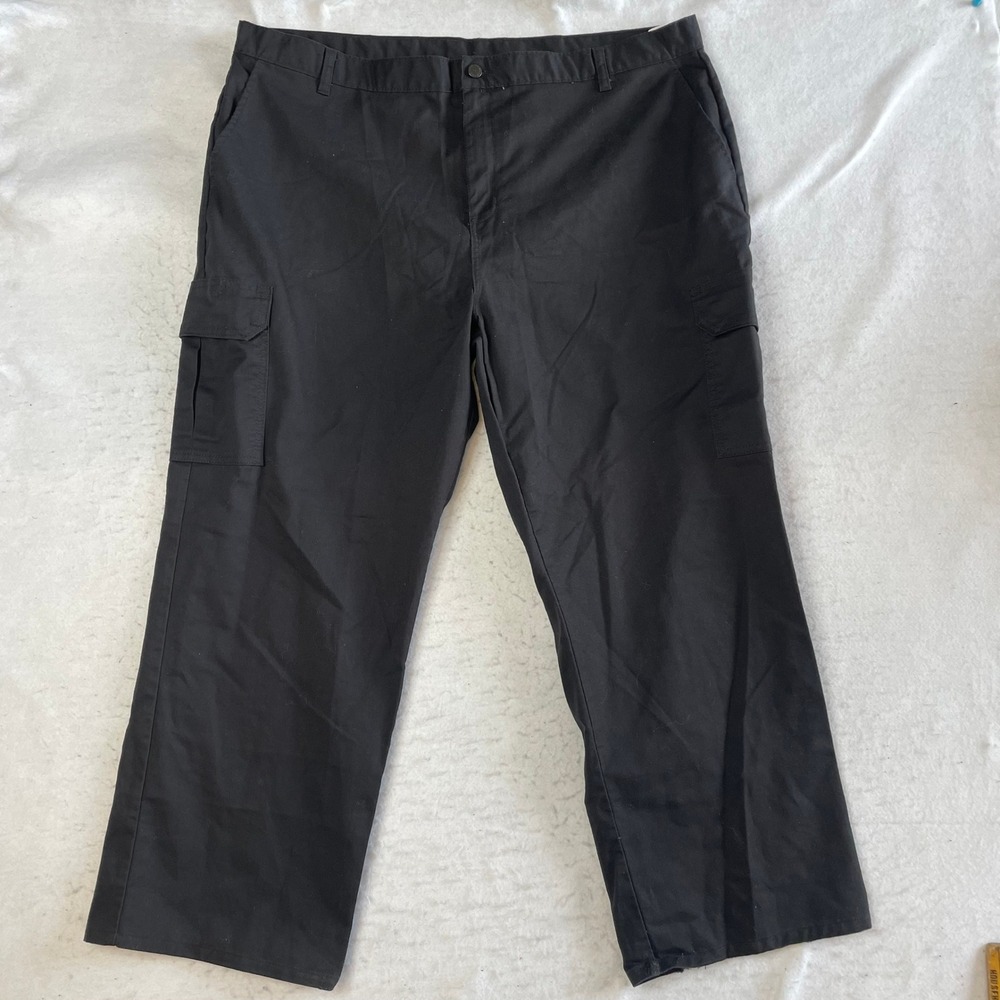 Dickies Cargo Pants Mens 44x30 Black Relaxed Fit Workwear Utility Trousers